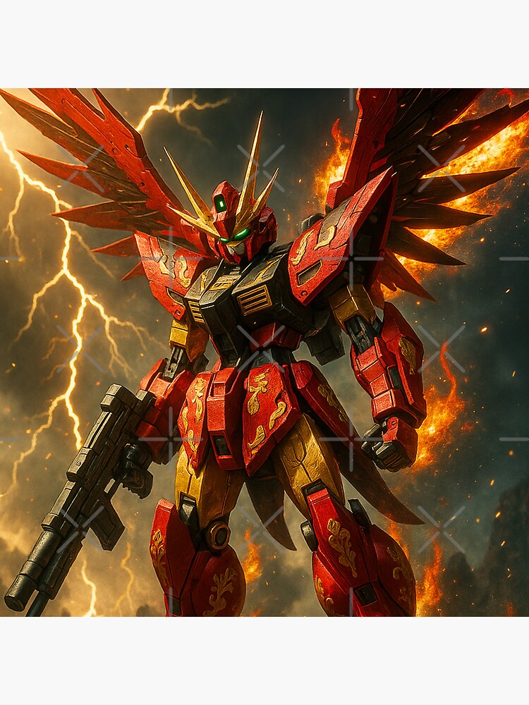 Gundam Zeraphis Custom Unit Shower Curtain - Image 2