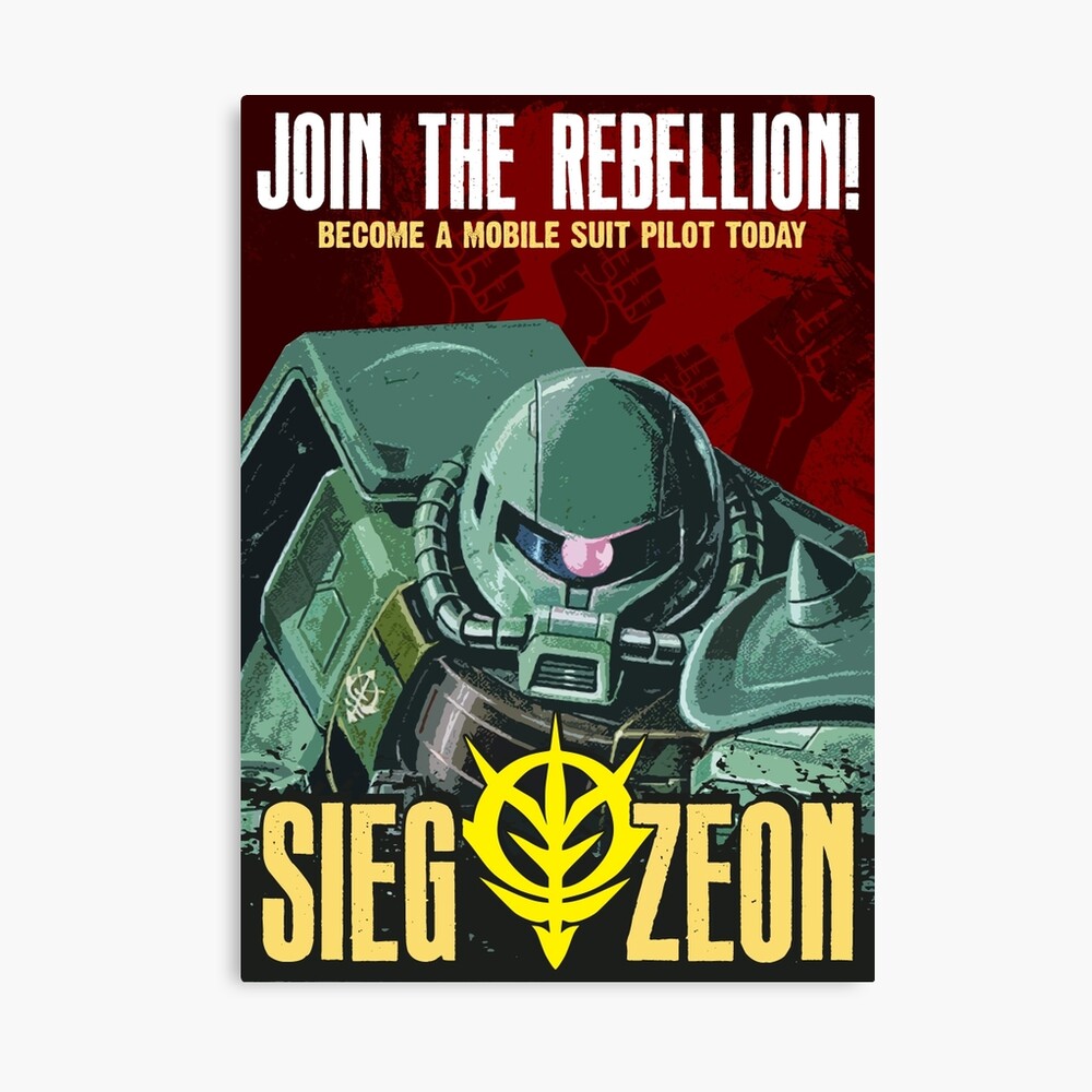 Sieg Zeon Gundam Anime Poster
