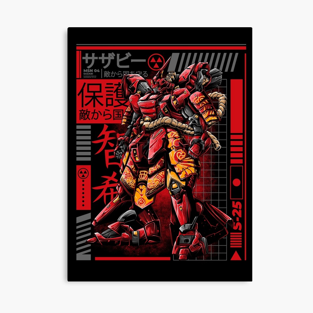 Msn-04 Sazabi Japanese Theme Poster