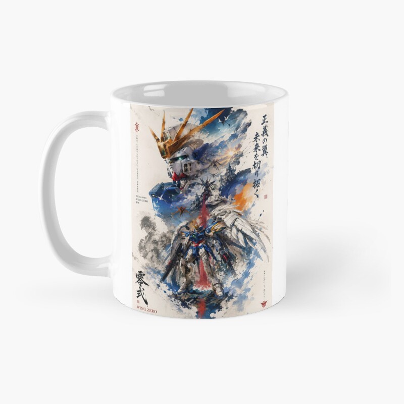 Wing Gundam Zero Ew Watercolor Anime Mug - Image 2