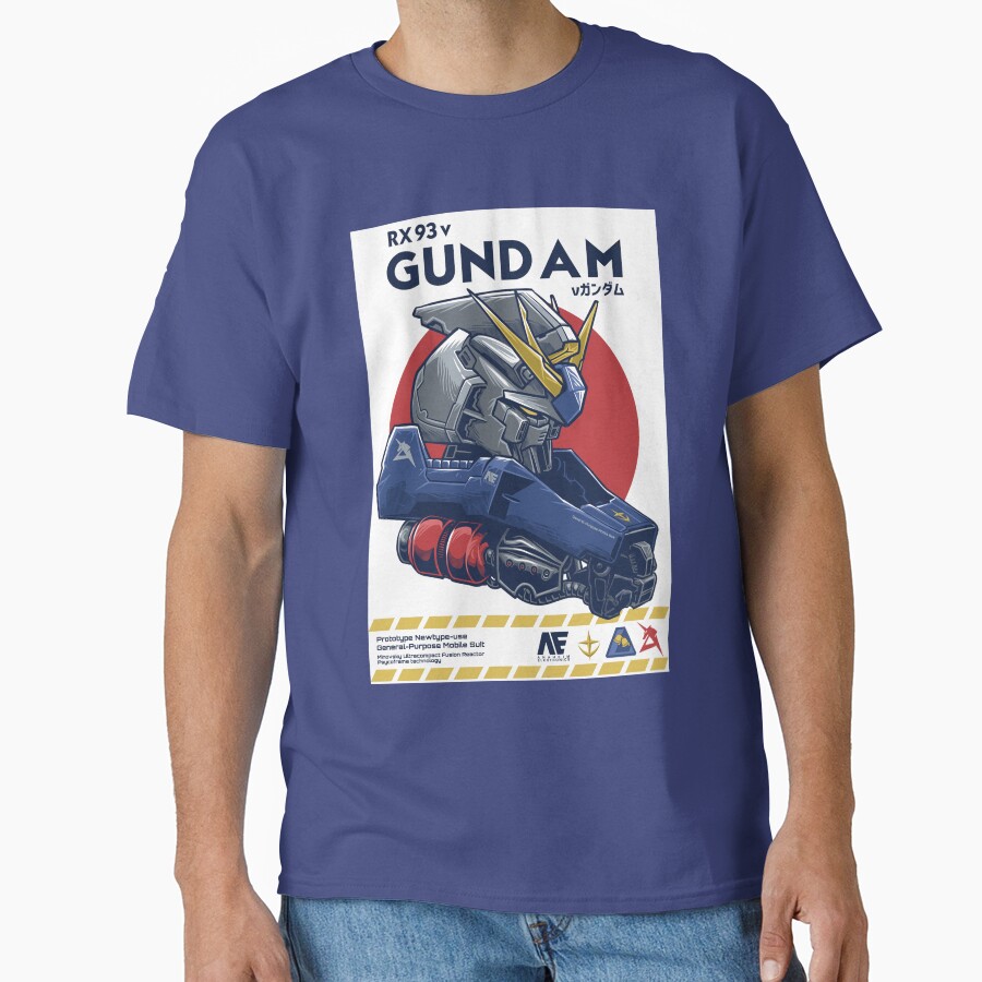 Rx 93 V Gundam Rising Japan Core T-shirt - Image 5