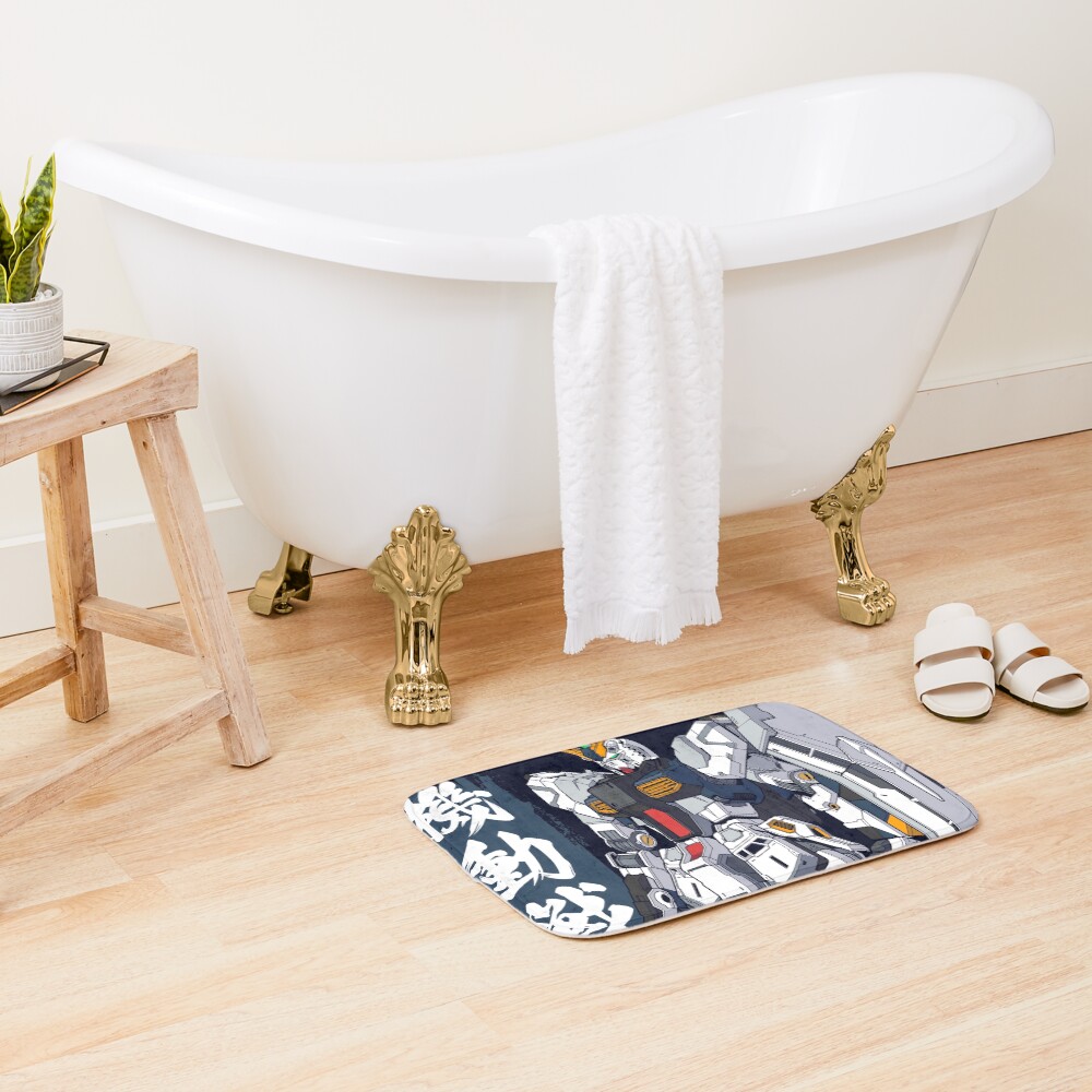 Rx-93 Nu Gundam Kanji Art Bath Mat - Image 2