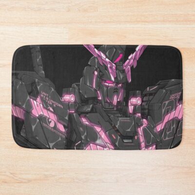Unicorn Gundam Black Pink Art Bath Mat