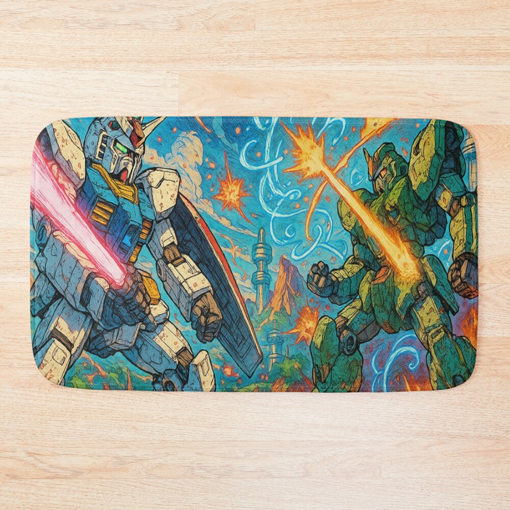 Mobile Suit Gundam Monster Anime Bath Mat