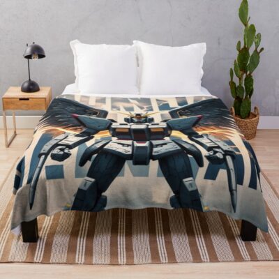 Unique Gundam Wing Throw Blanket