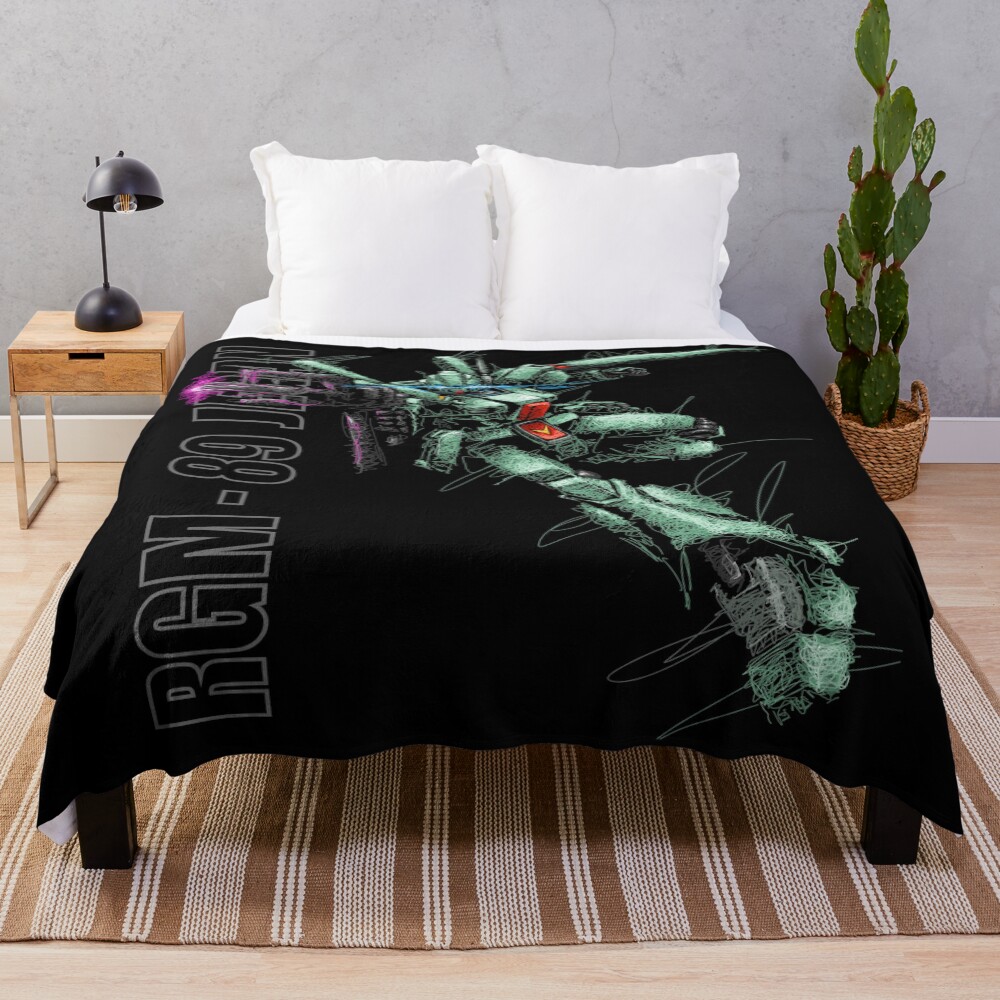 Rgm-89 Jegan Gundam Type Throw Blanket