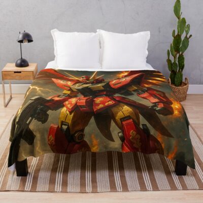 Gundam Zeraphis Custom Unit Throw Blanket