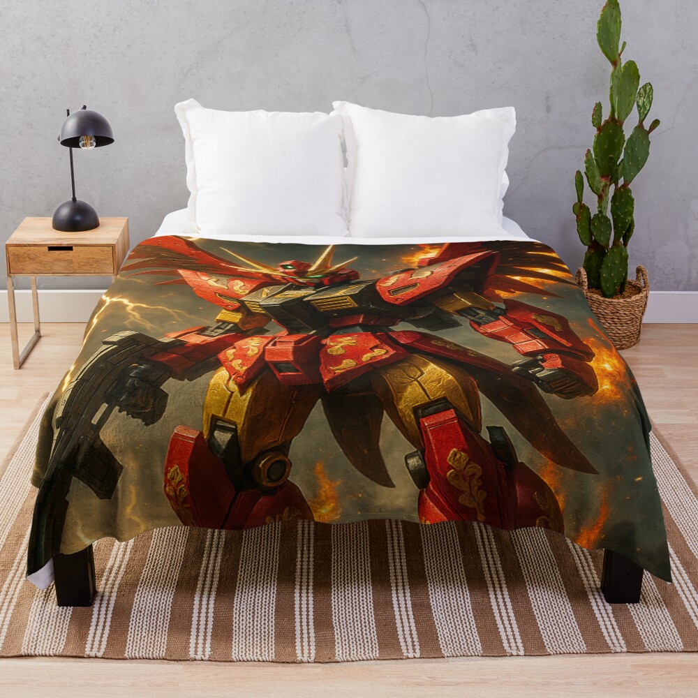 Gundam Zeraphis Custom Unit Throw Blanket