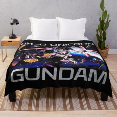 Gundam Rx-0 Unicorn Fight Mode Throw Blanket