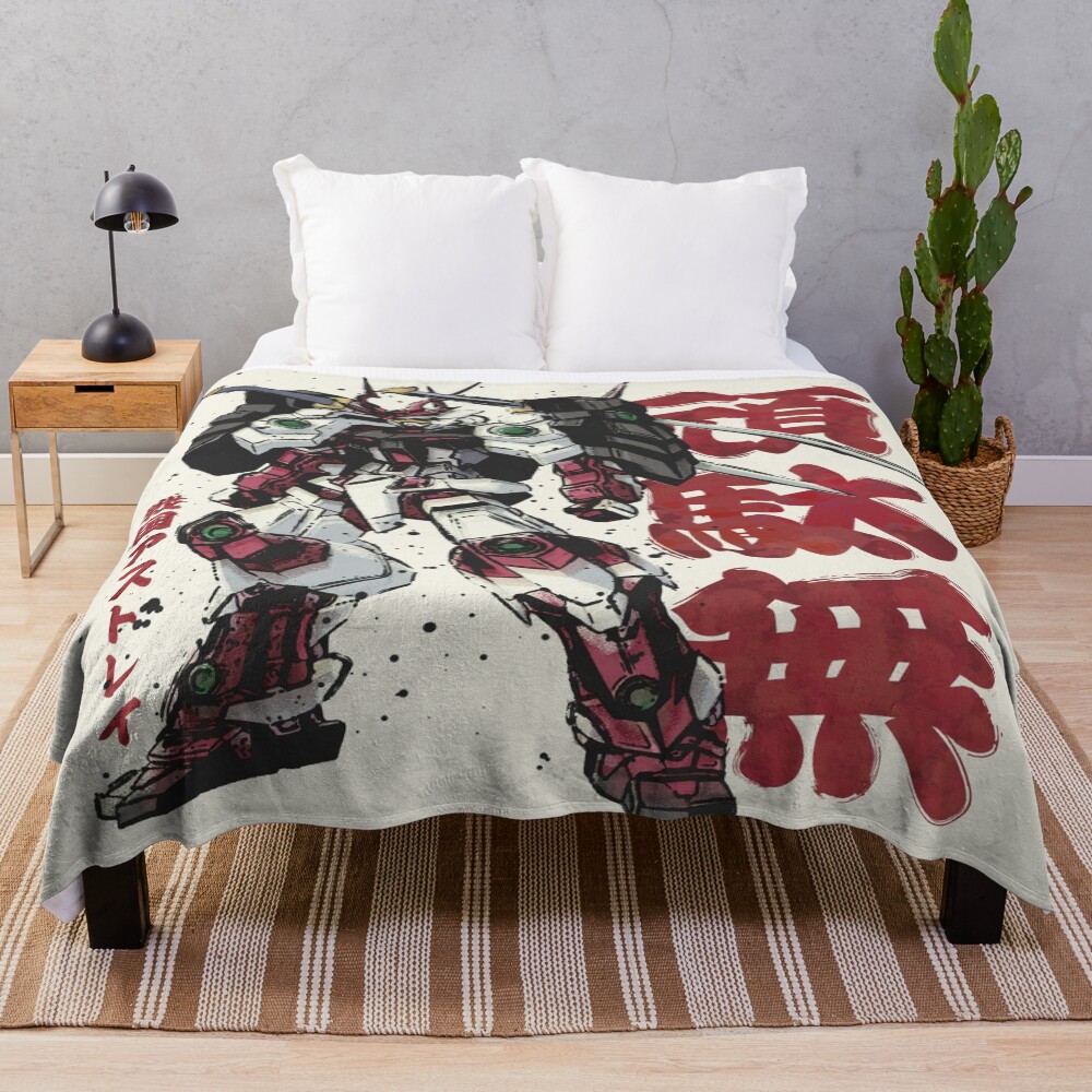 Gundam Samurai Robot Warrior Throw Blanket