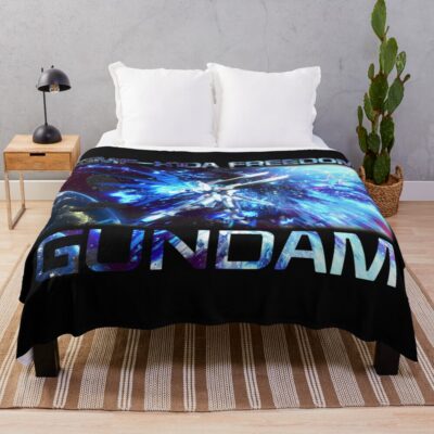Gundam Freedom Core Unit Throw Blanket