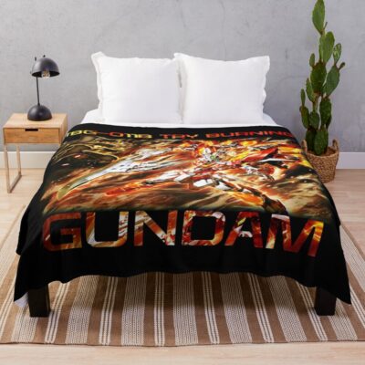 Gundam Try Burning Unit Throw Blanket