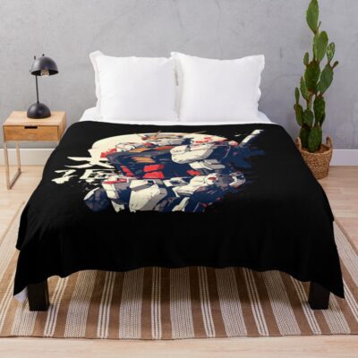 Minimal Core Gundam Design Throw Blanket