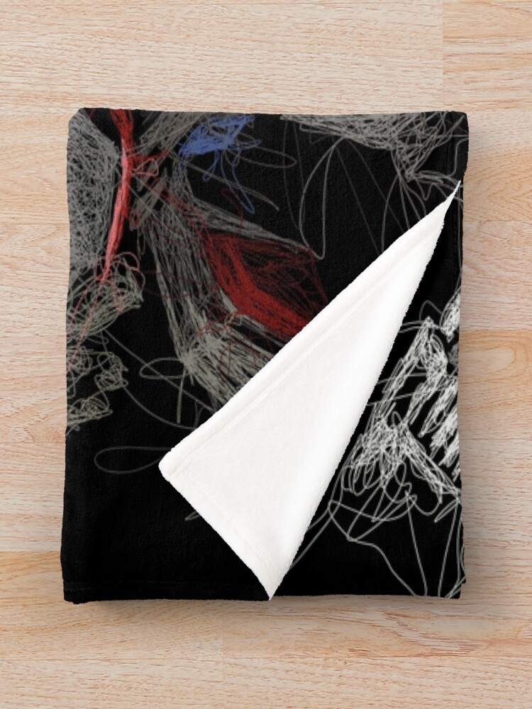 Gundam Freedom Zgmf-x10a Scribble Throw Blanket - Image 2