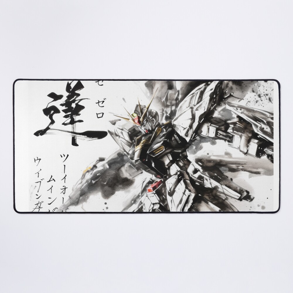 Wing Gundam Zero Sumi-e Ink Art Mouse Pad
