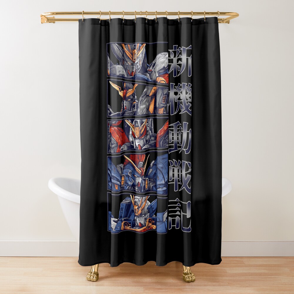 Gundam Wing Series Collection Shower Curtain