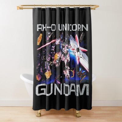 Gundam Rx-0 Unicorn Fight Mode Shower Curtain