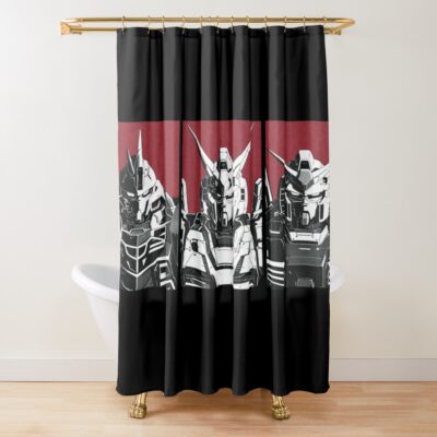 Trio Formation Gundam Shower Curtain