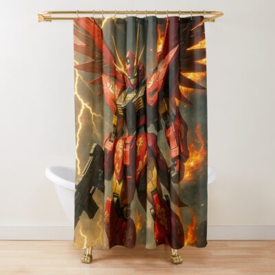 Gundam Zeraphis Custom Unit Shower Curtain