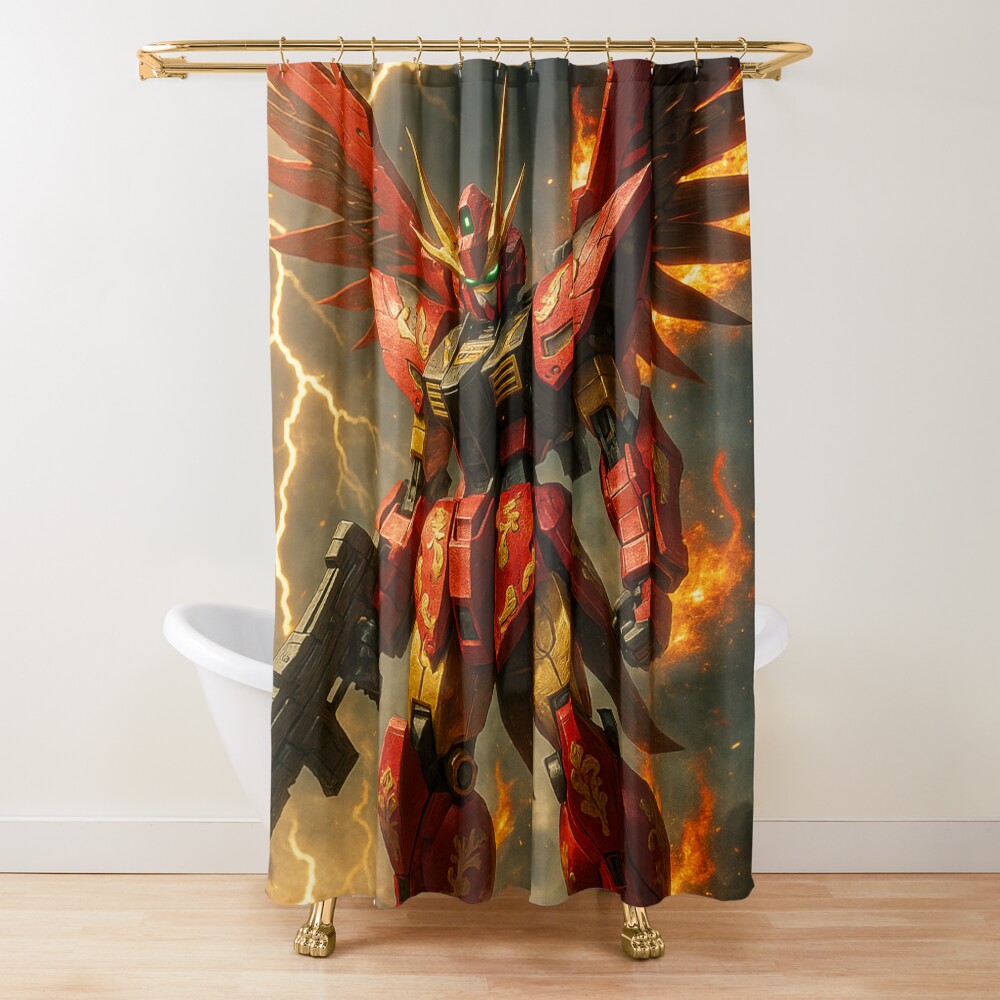Gundam Zeraphis Custom Unit Shower Curtain