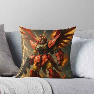 Gundam Zeraphis Custom Unit Throw Pillow