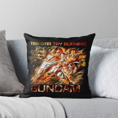 Gundam Try Burning Unit Throw Pillow