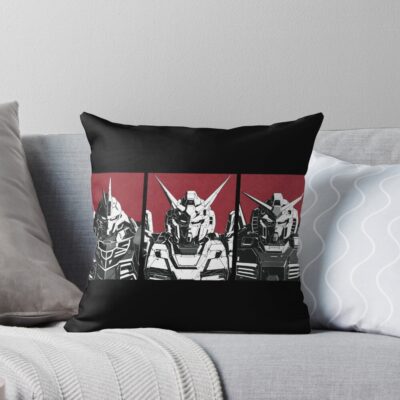Trio Formation Gundam Throw Pillow