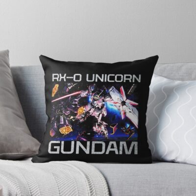 Gundam Rx-0 Unicorn Fight Mode Throw Pillow