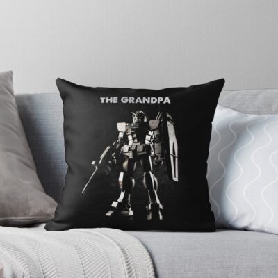 Gundam Grandpa Rx-78 Moon Base Limited Throw Pillow